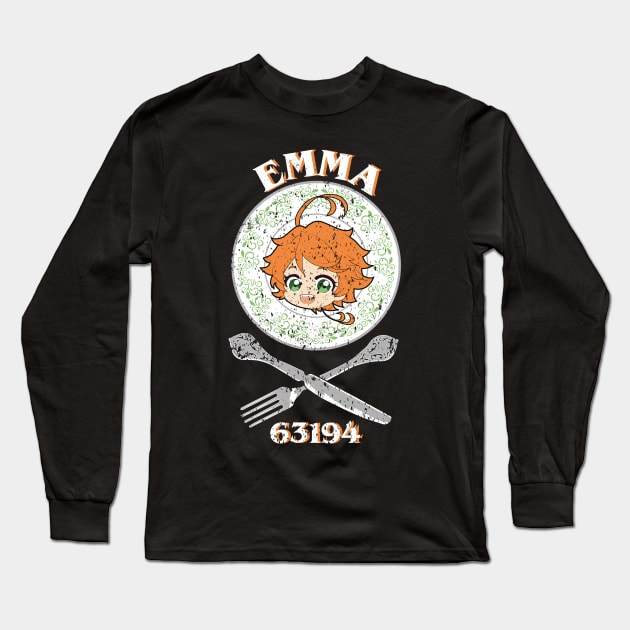 THE PROMISED NEVERLAND: EMMA CHIBI (GRUNGE STYLE) Long Sleeve T-Shirt by FunGangStore